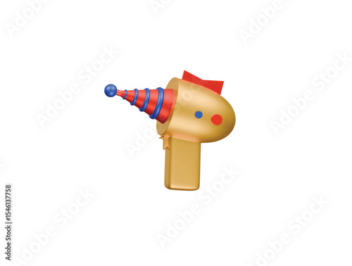 space gun icon 3d illustration render