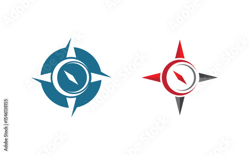 Modern Compass Logo vector ion illustration design v.14