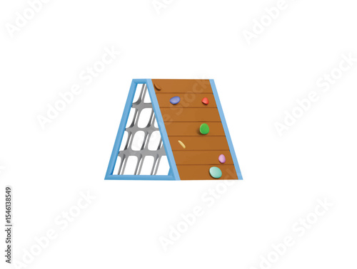 wall climbing icon 3d illustration render