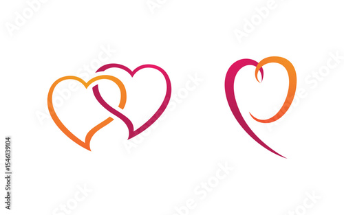 Human care Love adoption group network and social logo design v.5