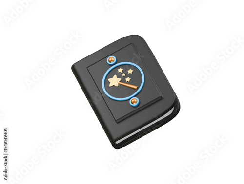 magic book icon 3d illustration render