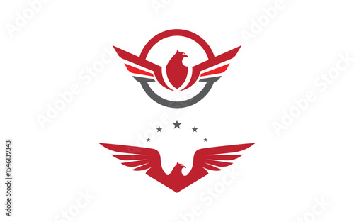 Eagle hawk wing icon Template logo design v1.2