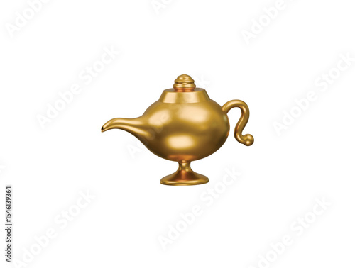 genie lamp icon 3d illustration render