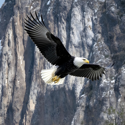 The gallant eagle is flying 