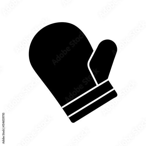 Oven Mitt Icon Vector in Flat and Clean Isolated Look