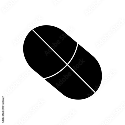 Pill Icon Vector with Flat and Clean Isolated Look