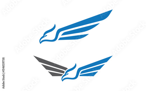 Eagle hawk wing icon Template logo design v1.17