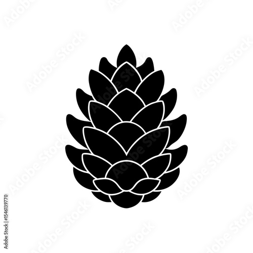 Pinecone Pile Icon Vector with Flat and Clean Isolated Look