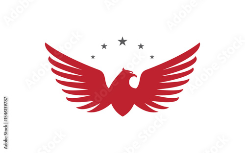 Eagle hawk wing icon Template logo design v1.21