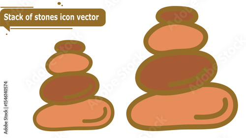 Stack of stones icon vector