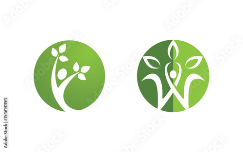 Healthy life Human fit sport logo sign illustration v.351