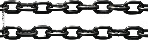 High-Resolution Image of Two Parallel Black Metal Chains Perfect for Industrial, Mechanical, or Security Designs