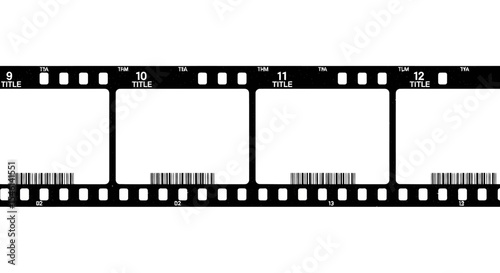 Classic Film Reel Blank Frames, Vintage Movie Strip, Cinematic Photography, Retro Film Stock, Empty Celluloid
