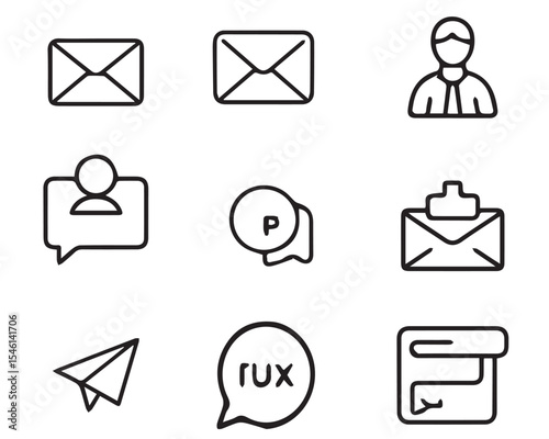 Modern Flat Vector Icon Set – Multimedia, Web, UI, and App Icons