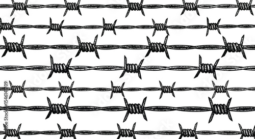 Repeating Pattern of Barbed Wire Seamless Texture for Design Projects