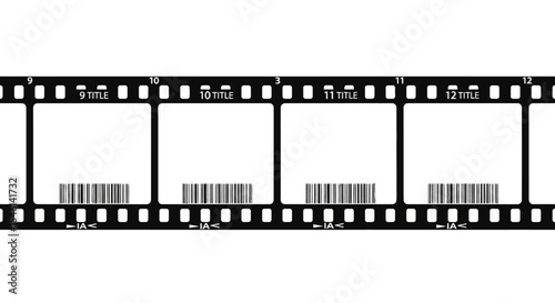 Blank Film Reel Strip  High-Resolution Vector Illustration for Movie, Cinema, and Photography Projects