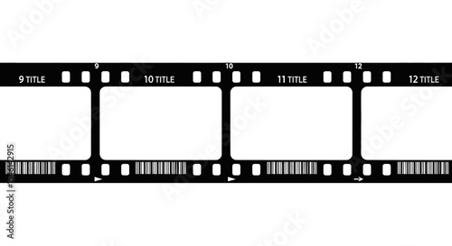 Classic Film Reel Vintage Movie Strip, Cinema Photography, Blank Frames, Retro Film Stock, Analog Camera