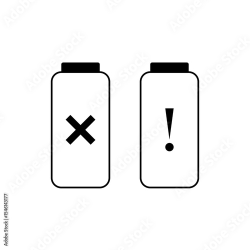Battery Status Indicator Outline Icons