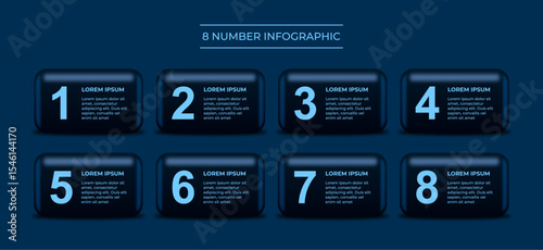 Bullet Point Numbers and UI Button Set – Vector Icons and Web Elements for Website Design and Navigation Interfaces
