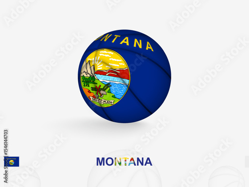 Montana Basketball Concept with National Flag Design.