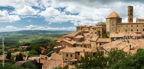 Panoramic view of Volterra in Tuscany, Italy