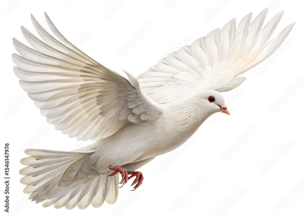 Obraz premium White Dove Symbol of Peace and Freedom Flight