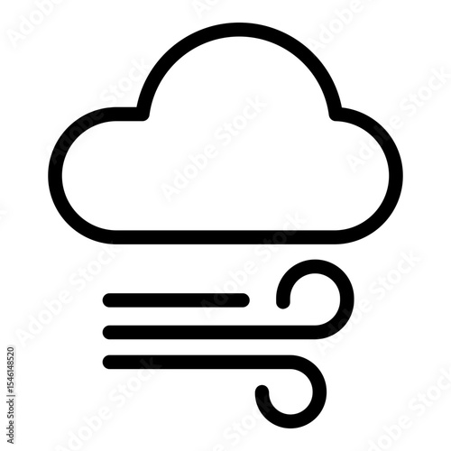 Windy icon. Vector line icon