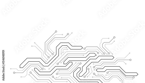 Electronics board. Circuit board electronic hi tech pattern. abstract computer chip. Black monochrome background