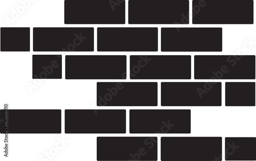 Red brick wall vector Illustration. Black and white brick wall, wall icon design, precisely rendered, red brick wall vector,
