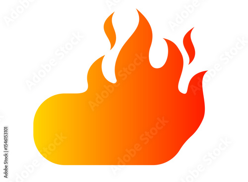 Vector banner with fire for hot price. Vector marketing clip art for hot sale.