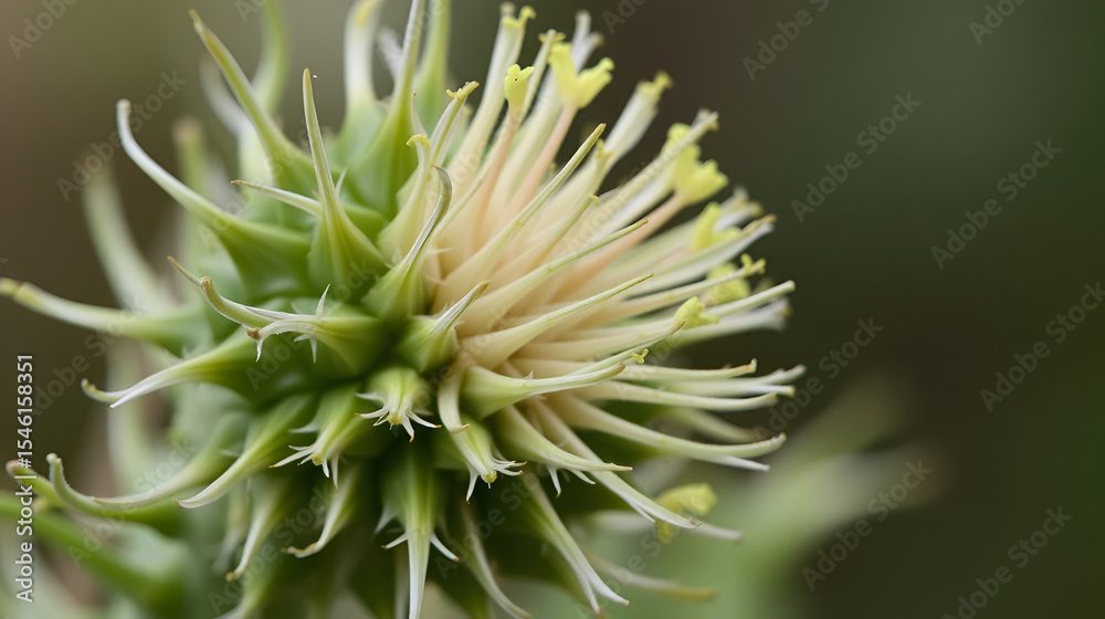 Prickly Sow-Thistle (Sonchus asper). Inflorescence Detail Closeup Prickly Sow-Thistle (Sonchus asper). Inflorescence Detail Closeup