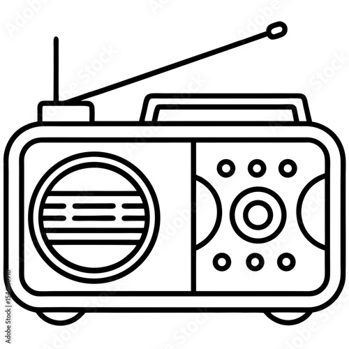 CT Scanner Line Art Design