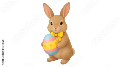 Easter Bunny Isolated on Transparent Background (Rabbit, Holiday, Spring, Cute, Clipart, PNG)