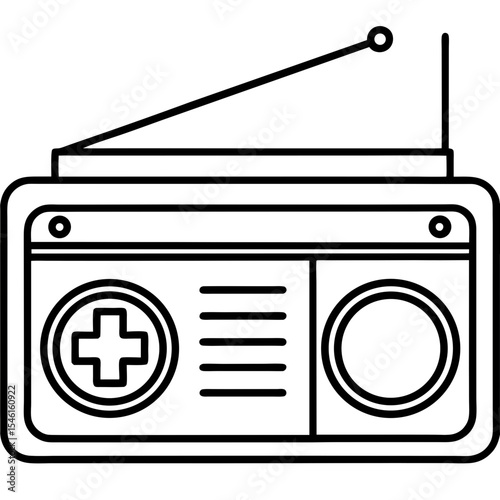 CT Scanner Line Art Design