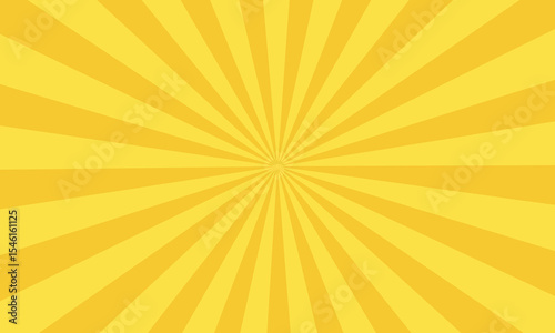 Yellow banner with Sun rays, lines background, light