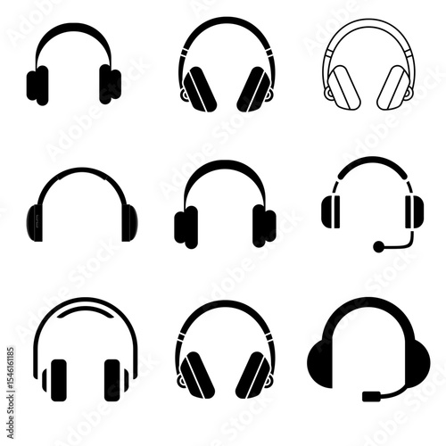 A silhouette of headphones,   Perfect Pair of Headphones.