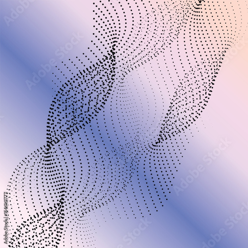 circular halftone dots vector background