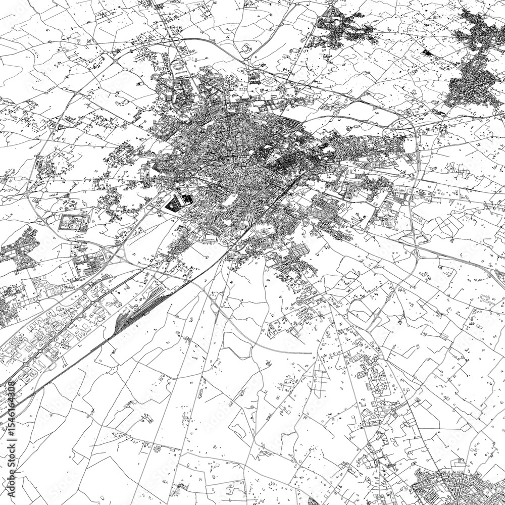 Naklejka premium 3D illustration of city and urban in Lecce Italy