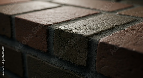 Brick Wall Texture Close-Up: A Detailed Look at Rustic Brown and Gray Bricks