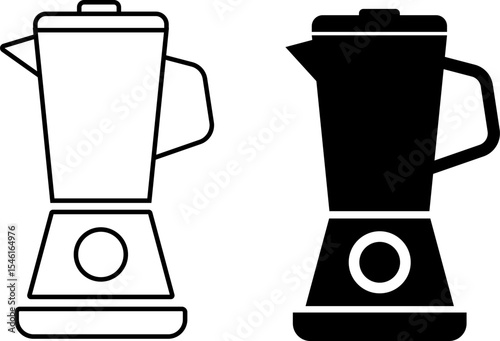 Blender icon set. domestic kitchen sign. electric mixer symbol. Electric juicer
