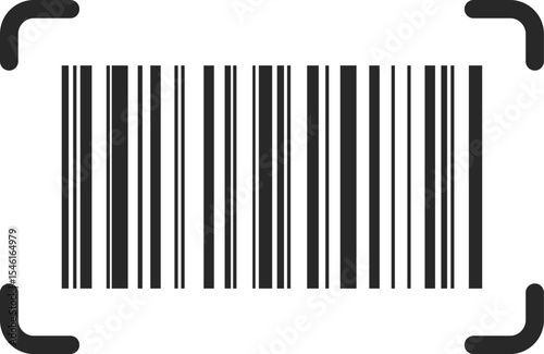 Barcode scan icon. Scan me text. Smartphone usage. barcode sign. payment and identification. Simple digital scanning 