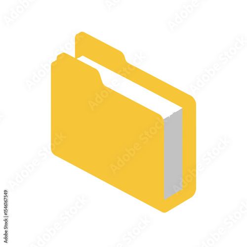 Open and close folders with documents. Folders icons isolated on white background. Folders set
