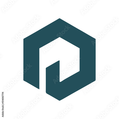 Abstract minimalist geometric logo brand design