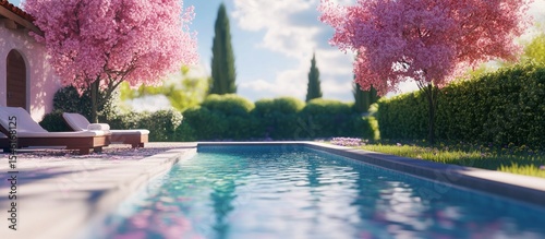 Springtime Pool Oasis