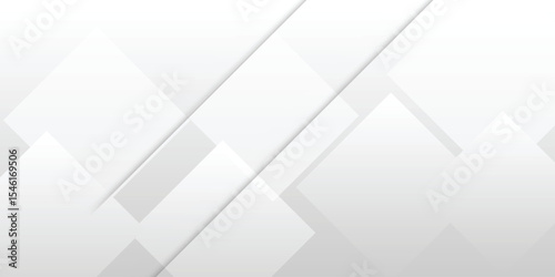 Abstract Geometric Background with Diagonal Shapes in Light Gray and White