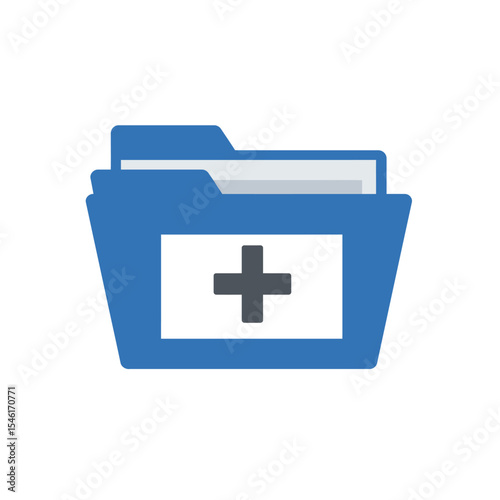 Open and close folders with documents. Folders icons isolated on white background. Folders set
