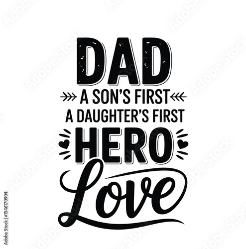 Happy fathers day set. Vector typography.