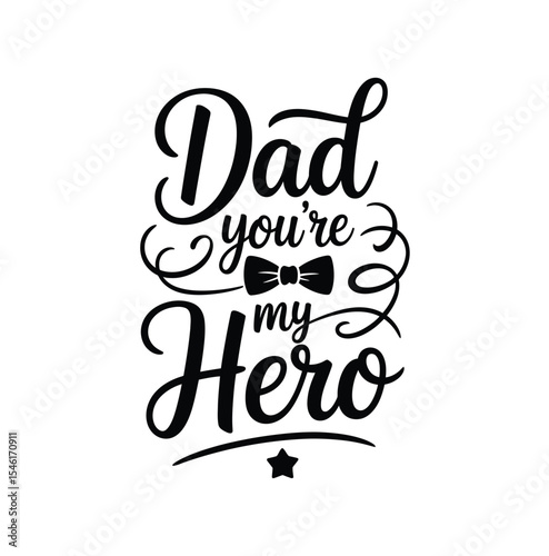 Happy fathers day set. Vector typography.
