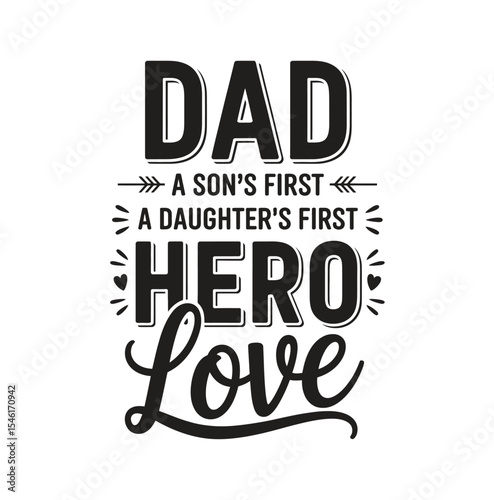 Happy fathers day set. Vector typography.
