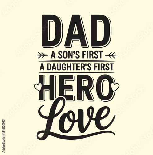 Happy fathers day set. Vector typography.